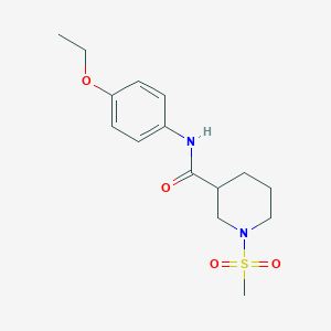 molecular formula C15H22N2O4S B4388496 N-(4-ethoxyphenyl)-1-(methylsulfonyl)-3-piperidinecarboxamide 