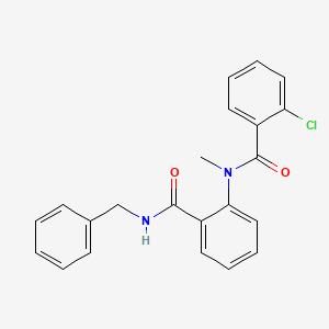 molecular formula C22H19ClN2O2 B4388541 N-{2-[(benzylamino)carbonyl]phenyl}-2-chloro-N-methylbenzamide 