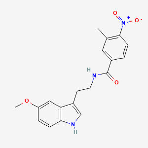 molecular formula C19H19N3O4 B4388548 N-[2-(5-methoxy-1H-indol-3-yl)ethyl]-3-methyl-4-nitrobenzamide 