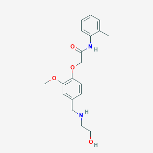 2-(4-{[(2-hydroxyethyl)amino]methyl}-2-methoxyphenoxy)-N-(2-methylphenyl)acetamide