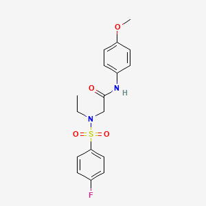 N~2~-ethyl-N~2~-[(4-fluorophenyl)sulfonyl]-N~1~-(4-methoxyphenyl)glycinamide