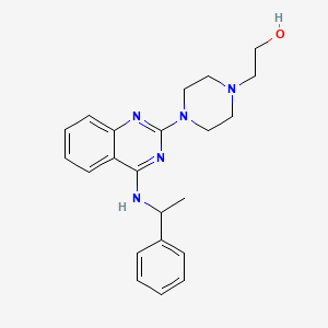 2-(4-{4-[(1-phenylethyl)amino]-2-quinazolinyl}-1-piperazinyl)ethanol