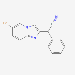 molecular formula C15H10BrN3 B4388599 (6-bromoimidazo[1,2-a]pyridin-2-yl)(phenyl)acetonitrile 