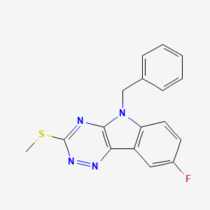molecular formula C17H13FN4S B4388620 5-benzyl-8-fluoro-3-(methylthio)-5H-[1,2,4]triazino[5,6-b]indole 