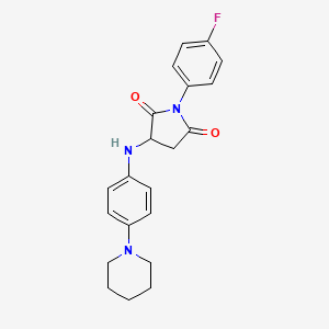 1-(4-fluorophenyl)-3-{[4-(1-piperidinyl)phenyl]amino}-2,5-pyrrolidinedione