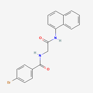 molecular formula C19H15BrN2O2 B4388641 4-bromo-N-[2-(1-naphthylamino)-2-oxoethyl]benzamide 