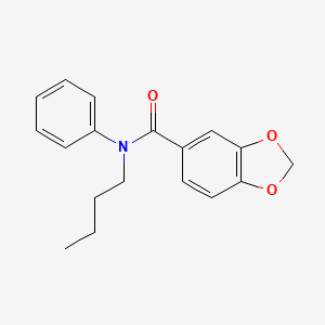 molecular formula C18H19NO3 B4388648 N-butyl-N-phenyl-1,3-benzodioxole-5-carboxamide 