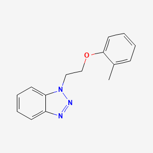 molecular formula C15H15N3O B4388659 1-[2-(2-methylphenoxy)ethyl]-1H-1,2,3-benzotriazole 