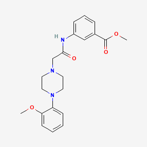 molecular formula C21H25N3O4 B4388675 methyl 3-({[4-(2-methoxyphenyl)-1-piperazinyl]acetyl}amino)benzoate 