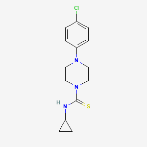 4-(4-chlorophenyl)-N-cyclopropyl-1-piperazinecarbothioamide