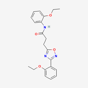 molecular formula C21H23N3O4 B4388734 N-(2-ethoxyphenyl)-3-[3-(2-ethoxyphenyl)-1,2,4-oxadiazol-5-yl]propanamide 