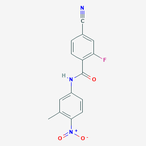 4-cyano-2-fluoro-N-(3-methyl-4-nitrophenyl)benzamide