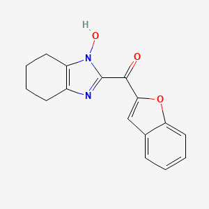 molecular formula C16H14N2O3 B4388751 1-benzofuran-2-yl(1-hydroxy-4,5,6,7-tetrahydro-1H-benzimidazol-2-yl)methanone 