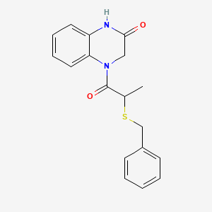 molecular formula C18H18N2O2S B4388756 4-[2-(benzylthio)propanoyl]-3,4-dihydro-2(1H)-quinoxalinone 