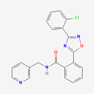 2-[3-(2-chlorophenyl)-1,2,4-oxadiazol-5-yl]-N-(3-pyridinylmethyl)benzamide