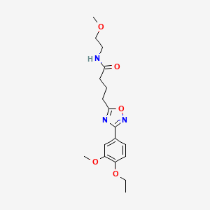 4-[3-(4-ethoxy-3-methoxyphenyl)-1,2,4-oxadiazol-5-yl]-N-(2-methoxyethyl)butanamide