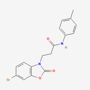 3-(6-bromo-2-oxo-1,3-benzoxazol-3(2H)-yl)-N-(4-methylphenyl)propanamide