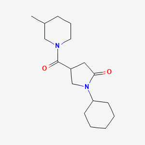 1-cyclohexyl-4-[(3-methyl-1-piperidinyl)carbonyl]-2-pyrrolidinone