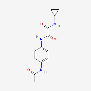molecular formula C13H15N3O3 B4388795 N-[4-(acetylamino)phenyl]-N'-cyclopropylethanediamide 