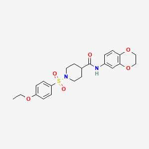 N-(2,3-dihydro-1,4-benzodioxin-6-yl)-1-[(4-ethoxyphenyl)sulfonyl]-4-piperidinecarboxamide