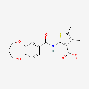 methyl 2-[(3,4-dihydro-2H-1,5-benzodioxepin-7-ylcarbonyl)amino]-4,5-dimethyl-3-thiophenecarboxylate