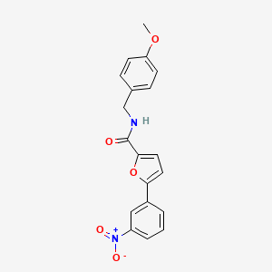 molecular formula C19H16N2O5 B4388814 N-(4-methoxybenzyl)-5-(3-nitrophenyl)-2-furamide 