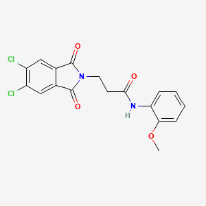 3-(5,6-dichloro-1,3-dioxo-1,3-dihydro-2H-isoindol-2-yl)-N-(2-methoxyphenyl)propanamide