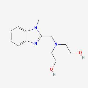 molecular formula C13H19N3O2 B4388839 2,2'-{[(1-methyl-1H-benzimidazol-2-yl)methyl]imino}diethanol 