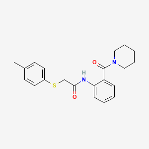 molecular formula C21H24N2O2S B4388853 2-[(4-methylphenyl)thio]-N-[2-(1-piperidinylcarbonyl)phenyl]acetamide 