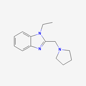 molecular formula C14H19N3 B4388857 1-ethyl-2-(1-pyrrolidinylmethyl)-1H-benzimidazole 
