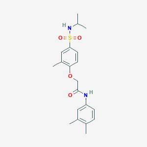 molecular formula C20H26N2O4S B4388860 N-(3,4-dimethylphenyl)-2-{4-[(isopropylamino)sulfonyl]-2-methylphenoxy}acetamide 