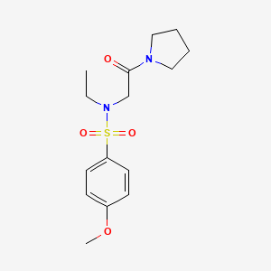 N-ethyl-4-methoxy-N-[2-oxo-2-(1-pyrrolidinyl)ethyl]benzenesulfonamide