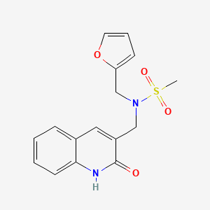 N-(2-furylmethyl)-N-[(2-hydroxy-3-quinolinyl)methyl]methanesulfonamide