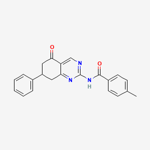 4-methyl-N-(5-oxo-7-phenyl-5,6,7,8-tetrahydro-2-quinazolinyl)benzamide