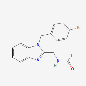 molecular formula C16H14BrN3O B4388953 {[1-(4-bromobenzyl)-1H-benzimidazol-2-yl]methyl}formamide 