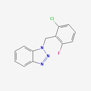 molecular formula C13H9ClFN3 B4388958 1-(2-chloro-6-fluorobenzyl)-1H-1,2,3-benzotriazole 