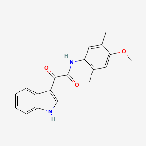molecular formula C19H18N2O3 B4388971 2-(1H-indol-3-yl)-N-(4-methoxy-2,5-dimethylphenyl)-2-oxoacetamide 