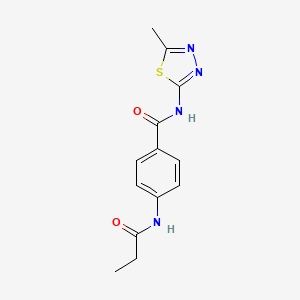 N-(5-methyl-1,3,4-thiadiazol-2-yl)-4-(propionylamino)benzamide