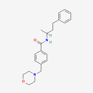 molecular formula C22H28N2O2 B4389000 4-(morpholin-4-ylmethyl)-N-(4-phenylbutan-2-yl)benzamide 