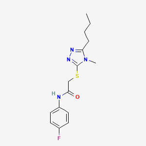 molecular formula C15H19FN4OS B4389005 2-[(5-butyl-4-methyl-1,2,4-triazol-3-yl)sulfanyl]-N-(4-fluorophenyl)acetamide 