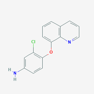 molecular formula C15H11ClN2O B4389008 3-chloro-4-(8-quinolinyloxy)aniline 