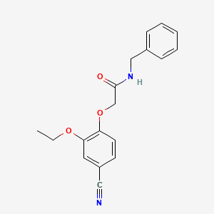molecular formula C18H18N2O3 B4389020 N-benzyl-2-(4-cyano-2-ethoxyphenoxy)acetamide 