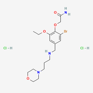 molecular formula C18H30BrCl2N3O4 B4389031 2-[2-Bromo-6-ethoxy-4-[(3-morpholin-4-ylpropylamino)methyl]phenoxy]acetamide;dihydrochloride 