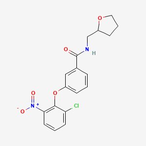 molecular formula C18H17ClN2O5 B4389049 3-(2-chloro-6-nitrophenoxy)-N-(tetrahydro-2-furanylmethyl)benzamide 