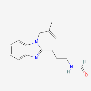 molecular formula C15H19N3O B4389067 N-[3-[1-(2-methylprop-2-enyl)benzimidazol-2-yl]propyl]formamide 