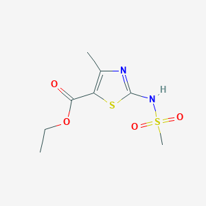 molecular formula C8H12N2O4S2 B4389073 ethyl 4-methyl-2-[(methylsulfonyl)amino]-1,3-thiazole-5-carboxylate 