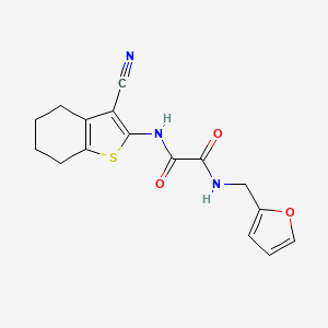 molecular formula C16H15N3O3S B4389079 N-(3-cyano-4,5,6,7-tetrahydro-1-benzothien-2-yl)-N'-(2-furylmethyl)ethanediamide 