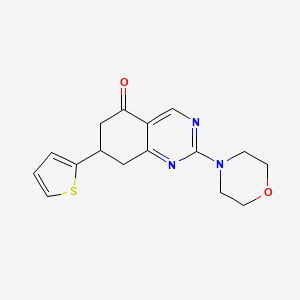 molecular formula C16H17N3O2S B4389083 2-(4-morpholinyl)-7-(2-thienyl)-7,8-dihydro-5(6H)-quinazolinone 