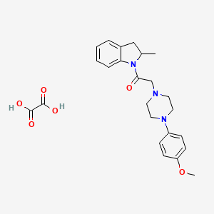 molecular formula C24H29N3O6 B4389094 2-[4-(4-Methoxyphenyl)piperazin-1-yl]-1-(2-methyl-2,3-dihydroindol-1-yl)ethanone;oxalic acid 