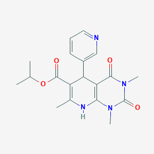 molecular formula C19H22N4O4 B4389099 isopropyl 1,3,7-trimethyl-2,4-dioxo-5-(3-pyridinyl)-1,2,3,4,5,8-hexahydropyrido[2,3-d]pyrimidine-6-carboxylate 